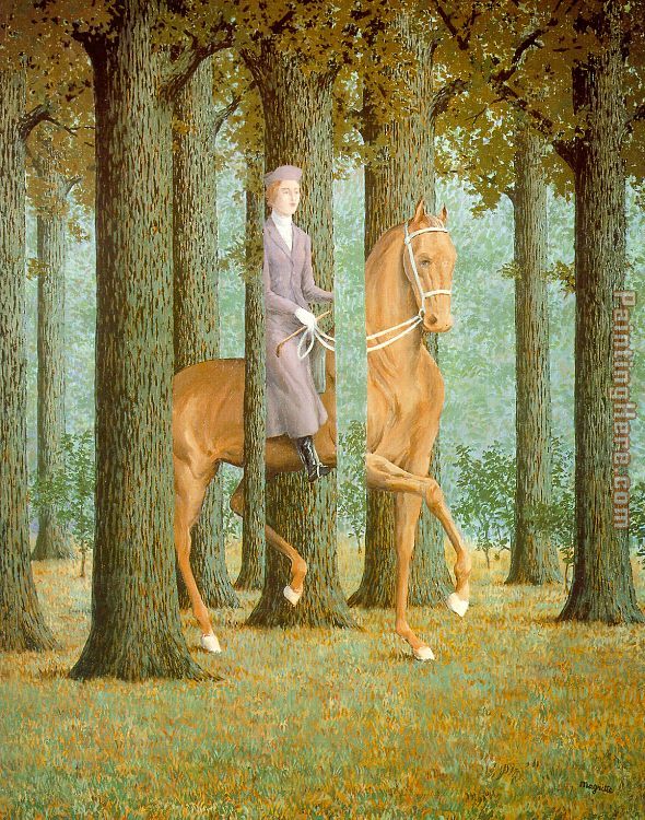 The Blank Check painting - Rene Magritte The Blank Check art painting